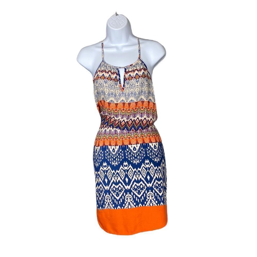 Braeve Halter Keyhole Patterned Dress Size L